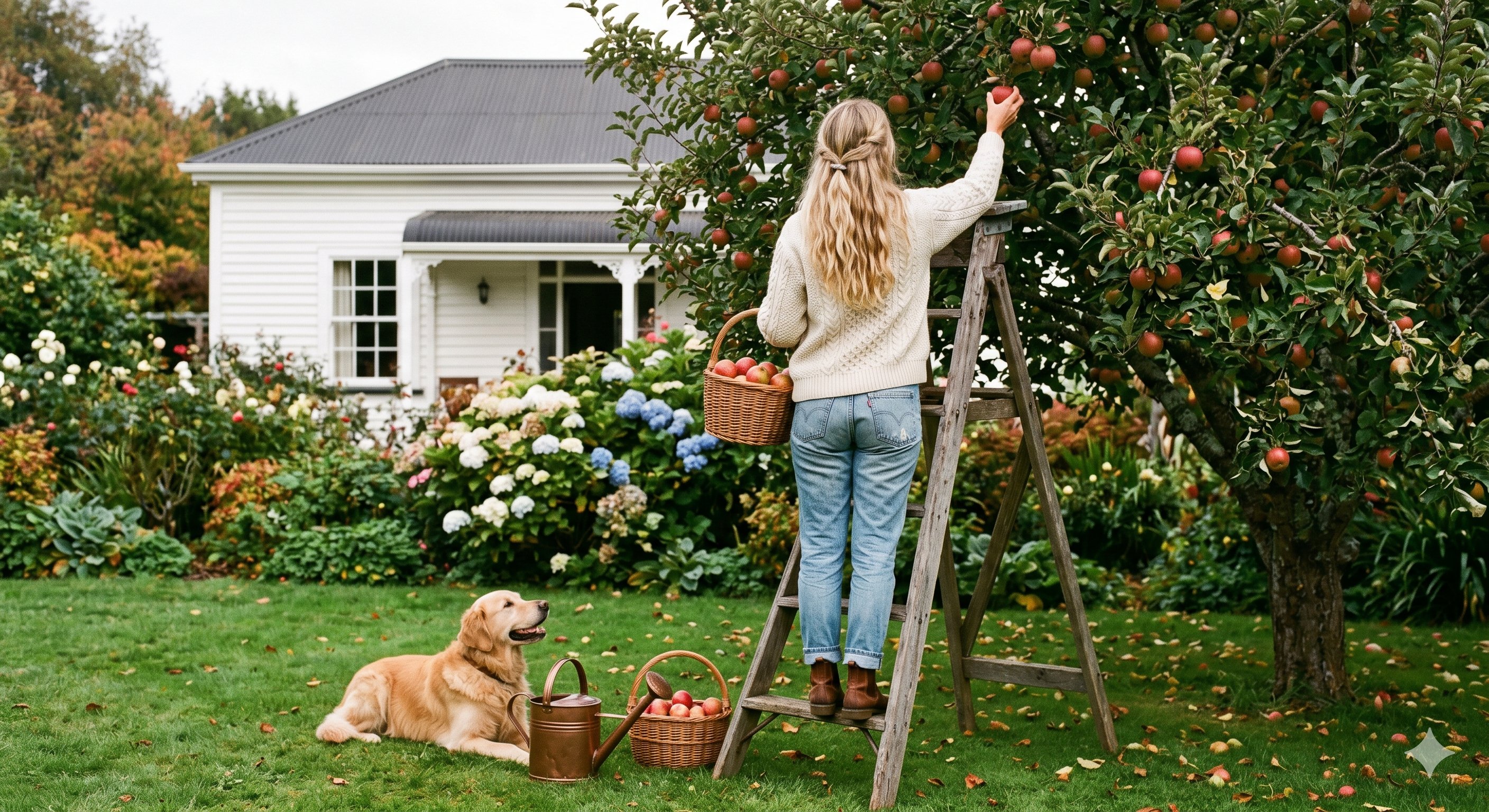 Garden life — apple picking